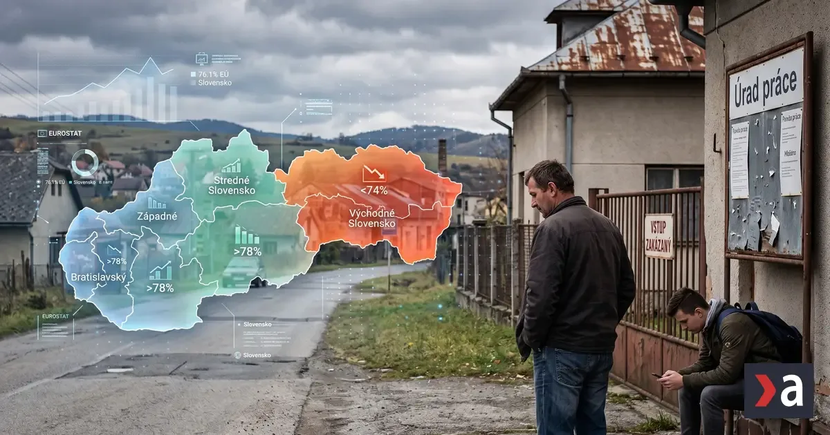 Ktorý slovenský región zaostáva najviac? Nová mapa Eurostatu prezrádza